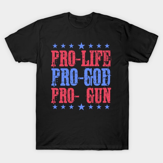 Life God Gun T-Shirt by OSCAR BANKS ART